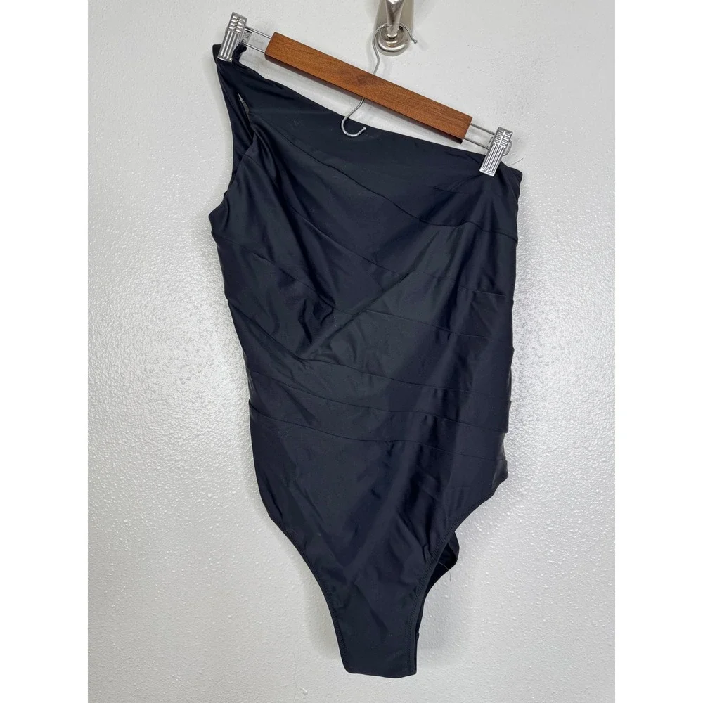 Summersalt The Sidestroke One Shoulder Swimsuit Black Recycled Size 8